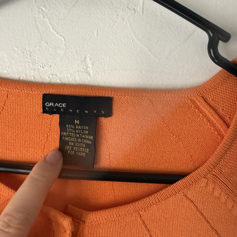 Grace Elements Sweater Y2k Medium Button Front Ca… - image 4